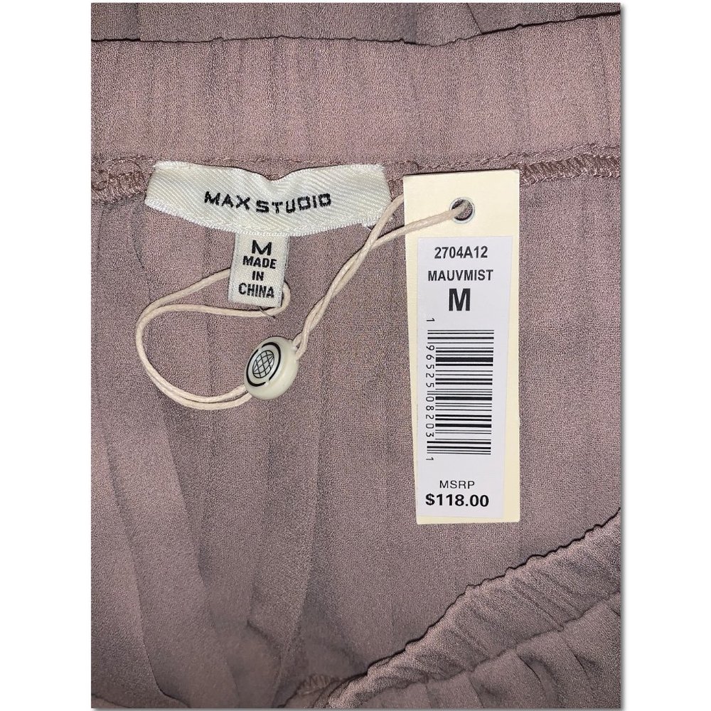 Max Studio Pleated Skirt Size Medium Mauve Mist NWT - Picture 4 of 5